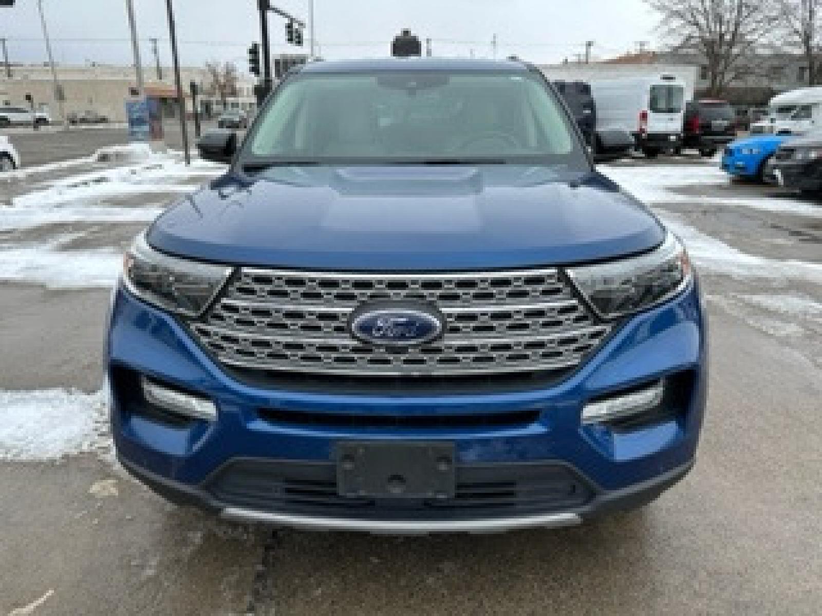 2020 BLUE Ford Explorer Hybrid Limited AWD (1FM5K8FW0LG) with an 3.3L V6 DOHC 24V HYBRID engine, 10A transmission, located at 3200 1st Avenue North, Billings, MT, 59101, (406) 245-9055, 45.779270, -108.510742 - Absolutely Gorgeous Hybrid Luxury Limited AWD SUV. Low Mileage, Power Leather Heated and Cooled Seats, Power Windows, Power Door Locks, Driver Alert System, Alloy Wheels, Roof Rack, Keyless Remote Entry, Active Cruise Control, Tilt Steering Column, 3rd Row Seating, Only 21,200 Miles and Much More! - Photo #1