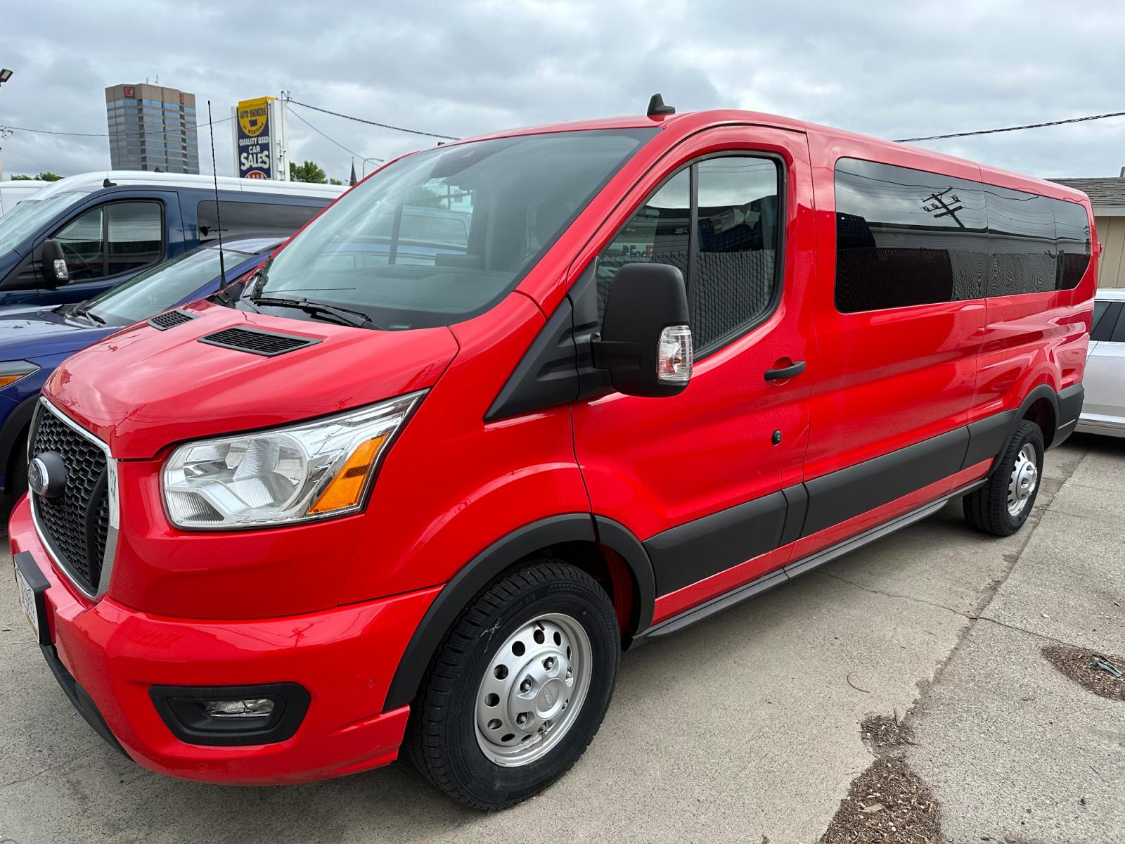 2022 Red Ford Transit 350 Wagon Low Roof XL w/Sliding Pass. 148-in. WB (1FBAX9Y89NK) with an 3.5L V6 DOHC 24V engine, 6A transmission, located at 3200 1st Avenue North, Billings, MT, 59101, (406) 245-9055, 45.779270, -108.510742 - This is One of Our 12 Passenger Vans Available for Rent. Tilt Steering, Cruise Control, Front & Rear Air Conditioning, Power Windows, Power Door Locks and All Wheel Drive. Auto Brokers of Montana/AA&A Auto Rental/Fox Car Rental Billings - Photo #0