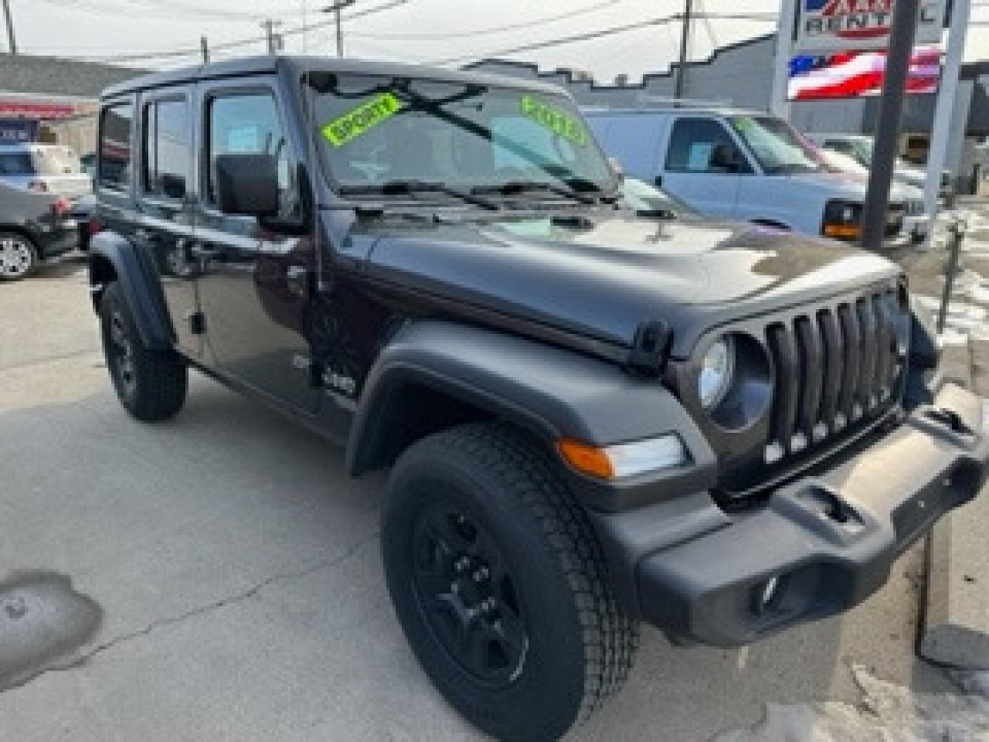 2018 SILVER Jeep Wrangler JK Unlimited Sport (1C4HJXDG8JW) with an 3.6L V6 DOHC 24V FFV engine, 6A transmission, located at 3200 1st Avenue North, Billings, MT, 59101, (406) 245-9055, 45.779270, -108.510742 - Super Sharp Jeep Unlimited Sport 4 door Hardtop! Automatic, 6 Cylinder Engine, Air Conditioning, Sport Package, Rear Mounted Spare Tire, Tow Package, One Owner and Much More! CarFax Dealer. Auto Brokers of Montana/AA&A Auto Rental/Fox Car Rental Billings - Photo#1