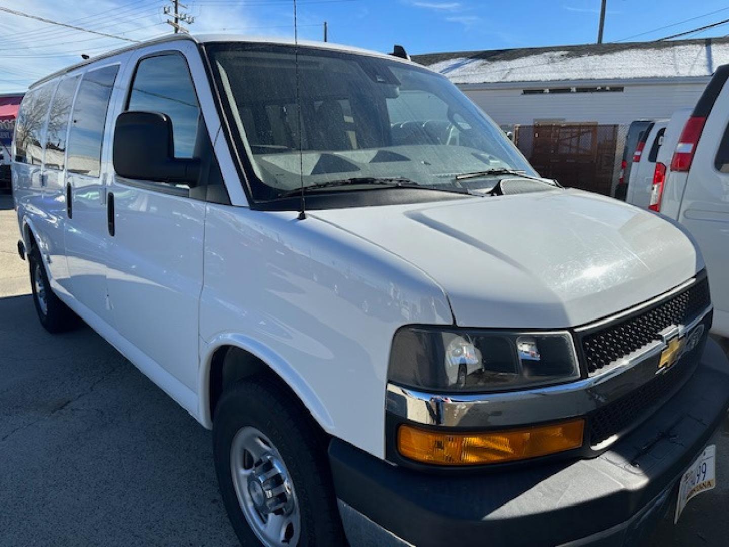 2019 White Chevrolet Express LT 2500 (1GAWGFFG2K1) with an 6.0L V8 OHV 16V FFV engine, 6A transmission, located at 3200 1st Avenue North, Billings, MT, 59101, (406) 245-9055, 45.779270, -108.510742 - This is One of Our Off-Lease 12 Passenger Vans Available for Sale. Tilt Steering, Cruise Control, Front & Rear Air Conditioning, Power Windows, Power Door Locks and Only 46,000 Miles. Auto Brokers of Montana/AA&A Auto Rental/Fox Car Rental Billings - Photo#2