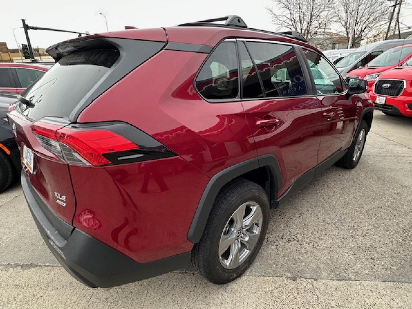 2022 Red /Gray Toyota RAV4 XLE AWD (2T3P1RFV6NW) with an 2.5L L4 DOHC 16V engine, 8A transmission, located at 3200 1st Avenue North, Billings, MT, 59101, (406) 245-9055, 45.779270, -108.510742 - One of Our All Wheel Drive SUVs Available for Rent or Purchase. XLE Package, Power Moonroof, Power Seat, Tilt Steering, Power Windows, Power Door Locks and Much More. All the Whistles and Bells. CarFax Dealer Auto Brokers of Montana/AA&A Auto Rental/Fox Car Rental Billings - Photo#4