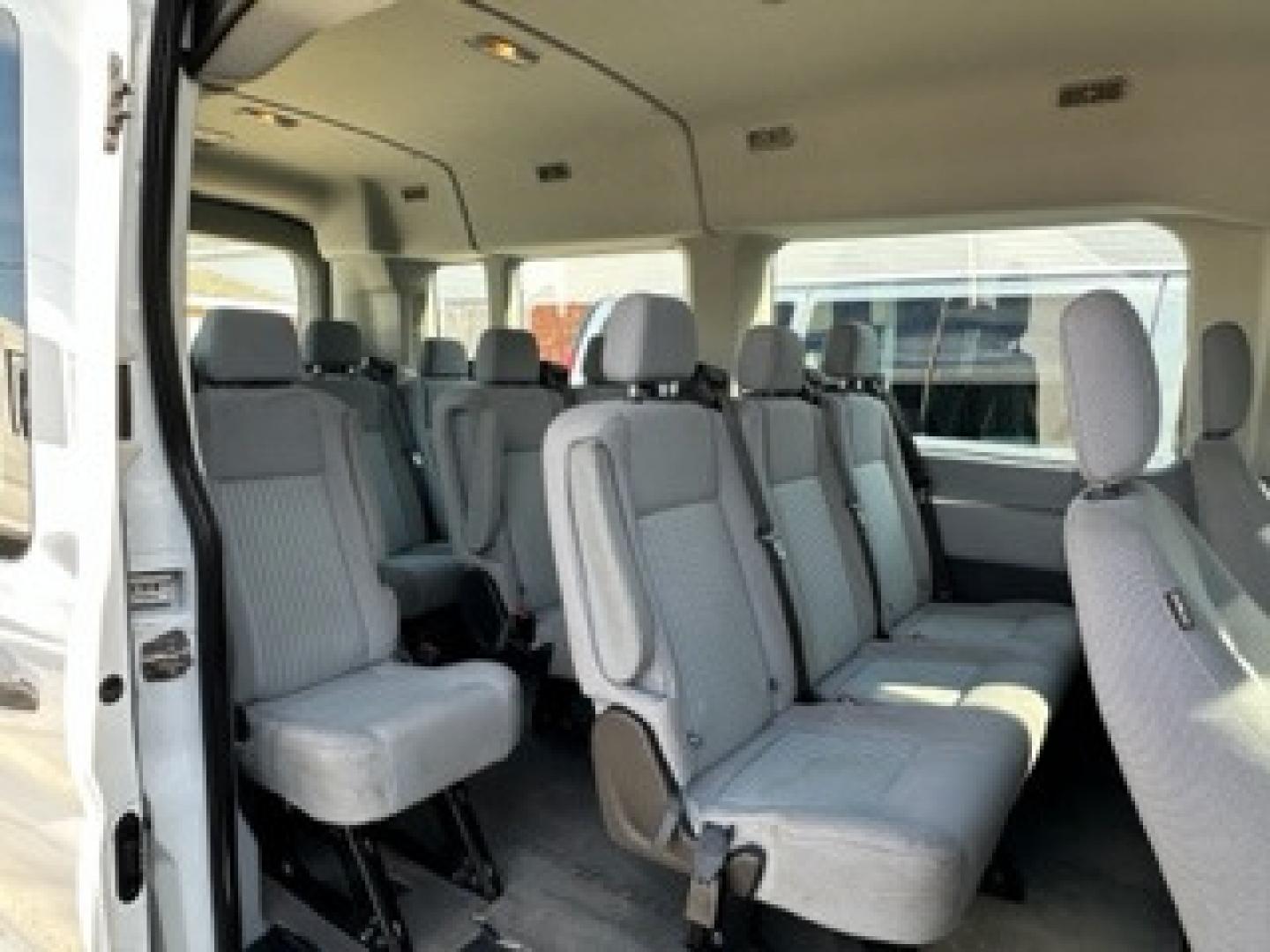 2016 White /Gray Ford Transit 350 Wagon Med. Roof XLT w/Sliding Pass. 148-in. WB (1FBAX2CG3GK) with an 3.5L V6 DOHC 24V engine, 6A transmission, located at 3200 1st Avenue North, Billings, MT, 59101, (406) 245-9055, 45.779270, -108.510742 - FRESH OFF-LEASED AND WELL MAINTAINED! 15 Passenger with Tow Package, Power Windows, Power Door Locks, Passenger Side Running Board, Tilt Steering, Rear A/C and Heat and Much More. CarFax Dealer Auto Brokers of Montana/AA&A Auto Rental/Fox Car Rental in Billings - Photo#12