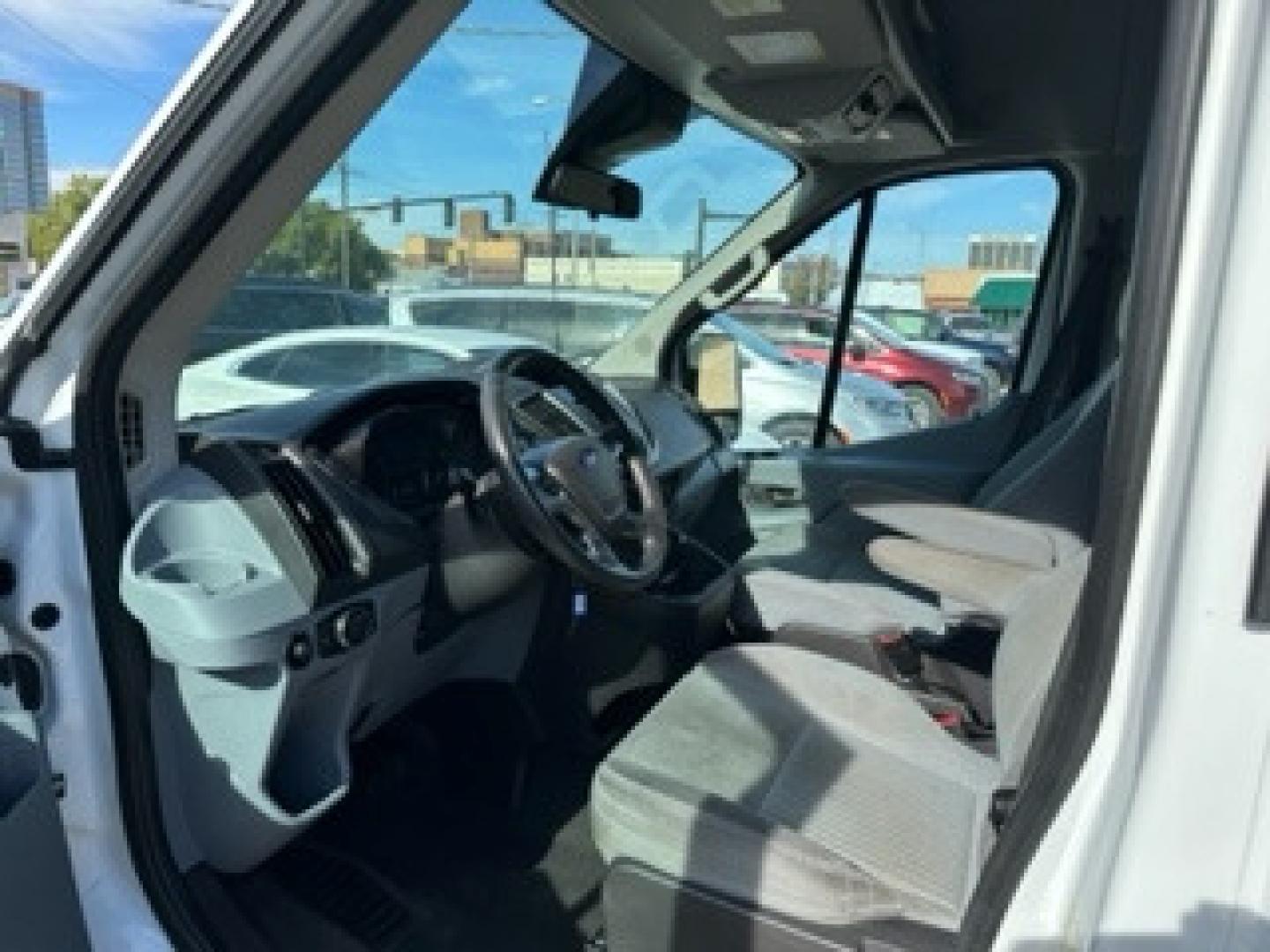 2015 Ford Transit 350 Wagon Mid Roof XLT 60/40 Pass. 148-in. WB (1FBAX2CG5FK) with an 3.5L V6 DOHC 24V engine, 6-Speed Automatic transmission, located at 3200 1st Avenue North, Billings, MT, 59101, (406) 245-9055, 45.779270, -108.510742 - FRESH OFF-LEASED AND WELL MAINTAINED! 15 Passenger with Tow Package, Power Windows, Power Door Locks, Passenger Side Running Board, Tilt Steering, Rear A/C and Heat and Much More. CarFax Dealer Auto Brokers of Montana/AA&A Auto Rental/Fox Car Rental in Billings - Photo#9