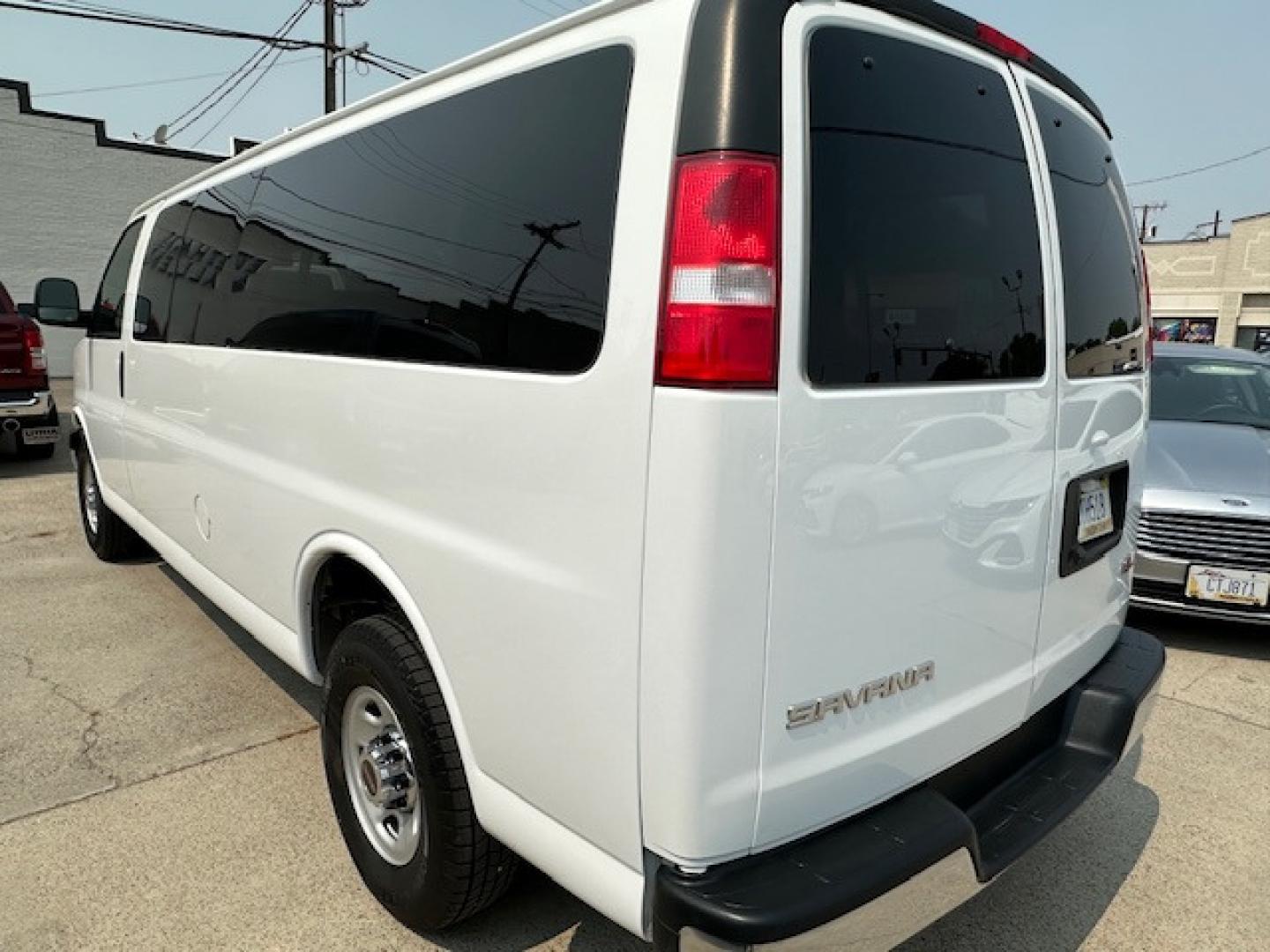 2020 /Gray Cloth GMC Savana LT 3500 Ext. (1GJZ7PFG1L1) with an 6.0L V8 OHV 16V FFV engine, 6A transmission, located at 3200 1st Avenue North, Billings, MT, 59101, (406) 245-9055, 45.779270, -108.510742 - Another of Our Off-Lease Rental Vans with Low Mileage. Power Windows, Power Door Locks, Tilt Steering Column, Cruise Control, Rear Heat and Air Conditioning, 6.0 Liter Engine, Extended Wheel Base, 12 passenger Package and Only 40,325 Miles! CarFax Dealer Auto Brokers of Montana/AA&A Auto Rental/F - Photo#6