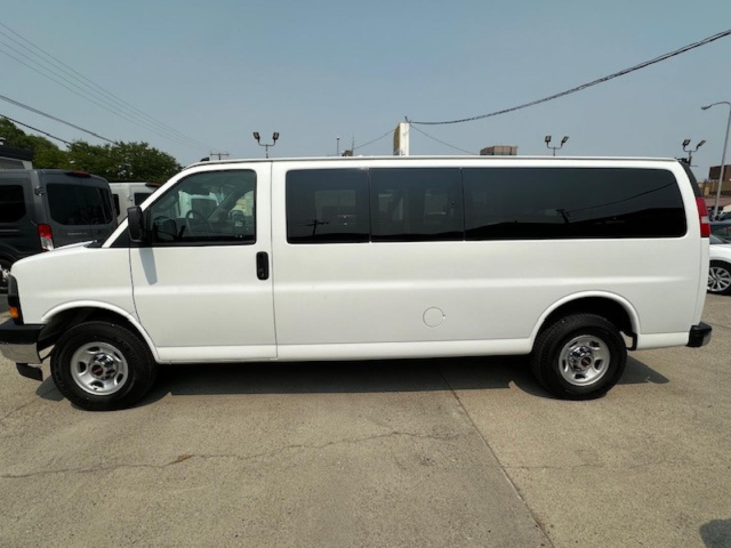 2020 /Gray Cloth GMC Savana LT 3500 Ext. (1GJZ7PFG1L1) with an 6.0L V8 OHV 16V FFV engine, 6A transmission, located at 3200 1st Avenue North, Billings, MT, 59101, (406) 245-9055, 45.779270, -108.510742 - Another of Our Off-Lease Rental Vans with Low Mileage. Power Windows, Power Door Locks, Tilt Steering Column, Cruise Control, Rear Heat and Air Conditioning, 6.0 Liter Engine, Extended Wheel Base, 12 passenger Package and Only 40,325 Miles! CarFax Dealer Auto Brokers of Montana/AA&A Auto Rental/F - Photo#7