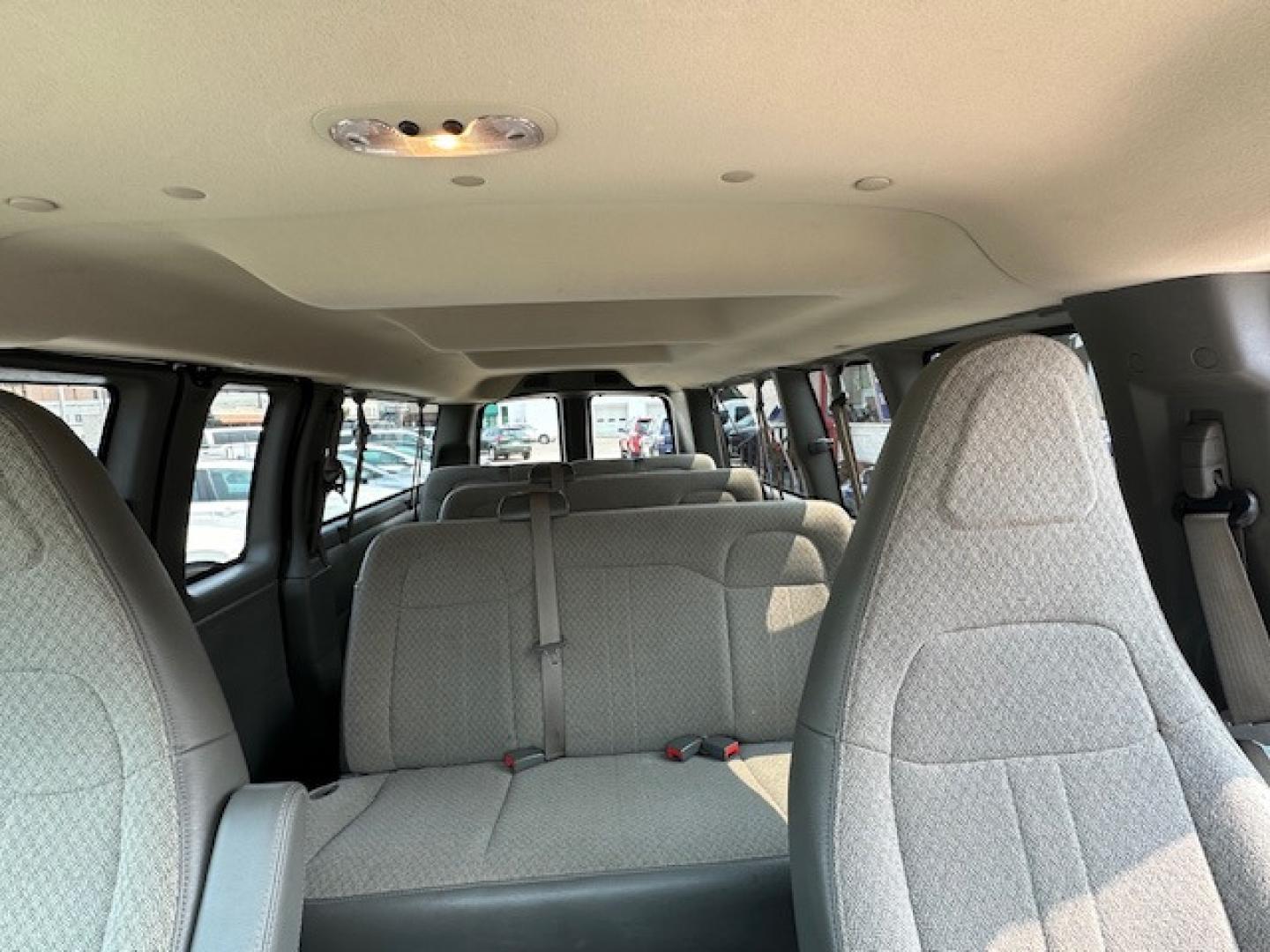 2020 /Gray Cloth GMC Savana LT 3500 Ext. (1GJZ7PFG1L1) with an 6.0L V8 OHV 16V FFV engine, 6A transmission, located at 3200 1st Avenue North, Billings, MT, 59101, (406) 245-9055, 45.779270, -108.510742 - Another of Our Off-Lease Rental Vans with Low Mileage. Power Windows, Power Door Locks, Tilt Steering Column, Cruise Control, Rear Heat and Air Conditioning, 6.0 Liter Engine, Extended Wheel Base, 12 passenger Package and Only 40,325 Miles! CarFax Dealer Auto Brokers of Montana/AA&A Auto Rental/F - Photo#10