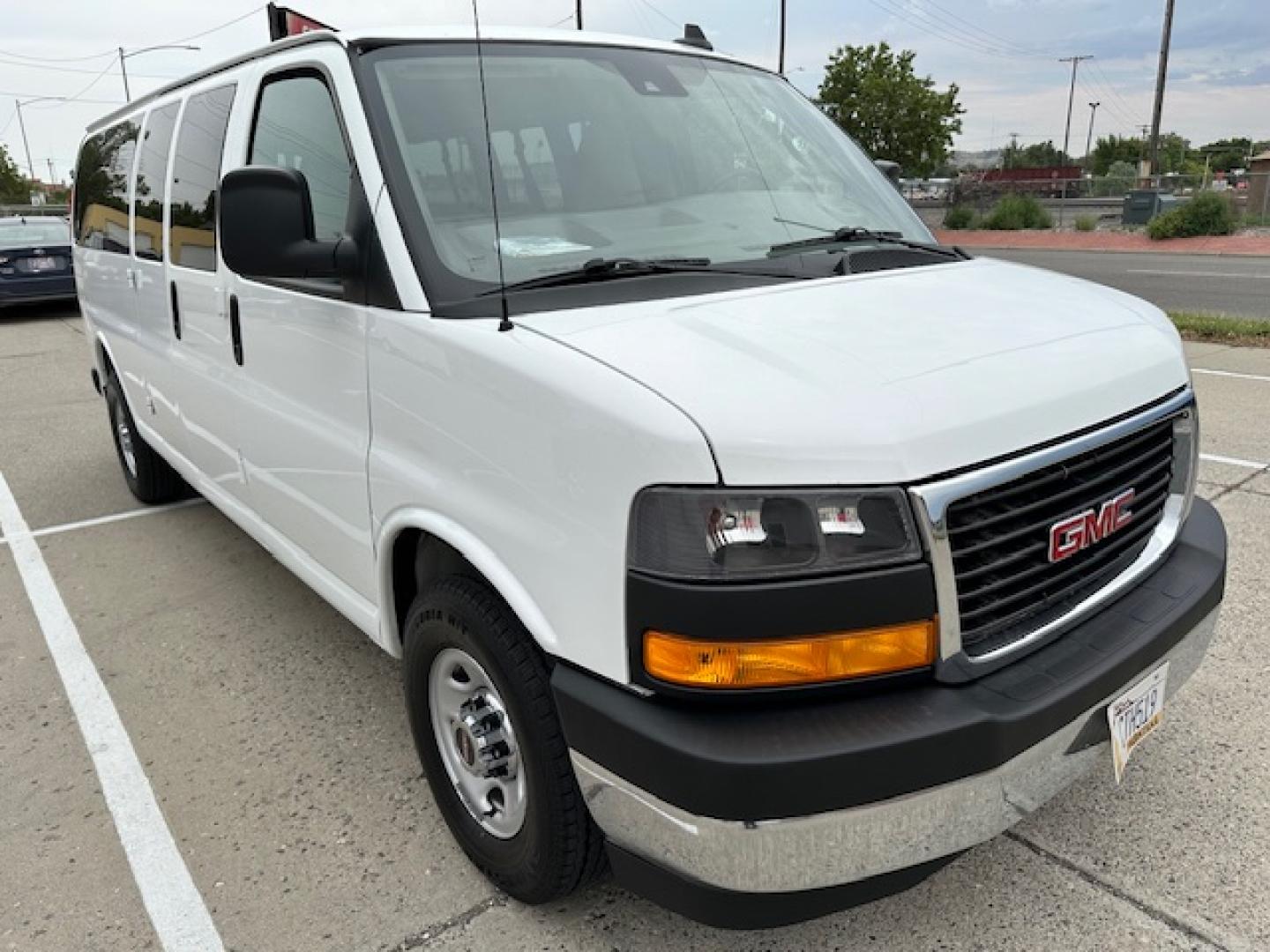 2020 White /Beige Cloth GMC Savana LT 3500 Ext. (1GJZ7PFG8L1) with an 6.0L V8 OHV 16V FFV engine, 6A transmission, located at 3200 1st Avenue North, Billings, MT, 59101, (406) 245-9055, 45.779270, -108.510742 - Super Hard to Find! One of Our 15 Passenger Vans that Just Came Off-Lease with Low Mileage, Power Windows, Power Door Locks, Rear Air Conditioning, Rear Heat, Tilt Steering Column, Cruise Control, Has a Tow Hitch, 6.0 Liter V8 and Only 47,000 Miles! CarFax Dealer. Auto Brokers of Montana/AA&A Aut - Photo#0