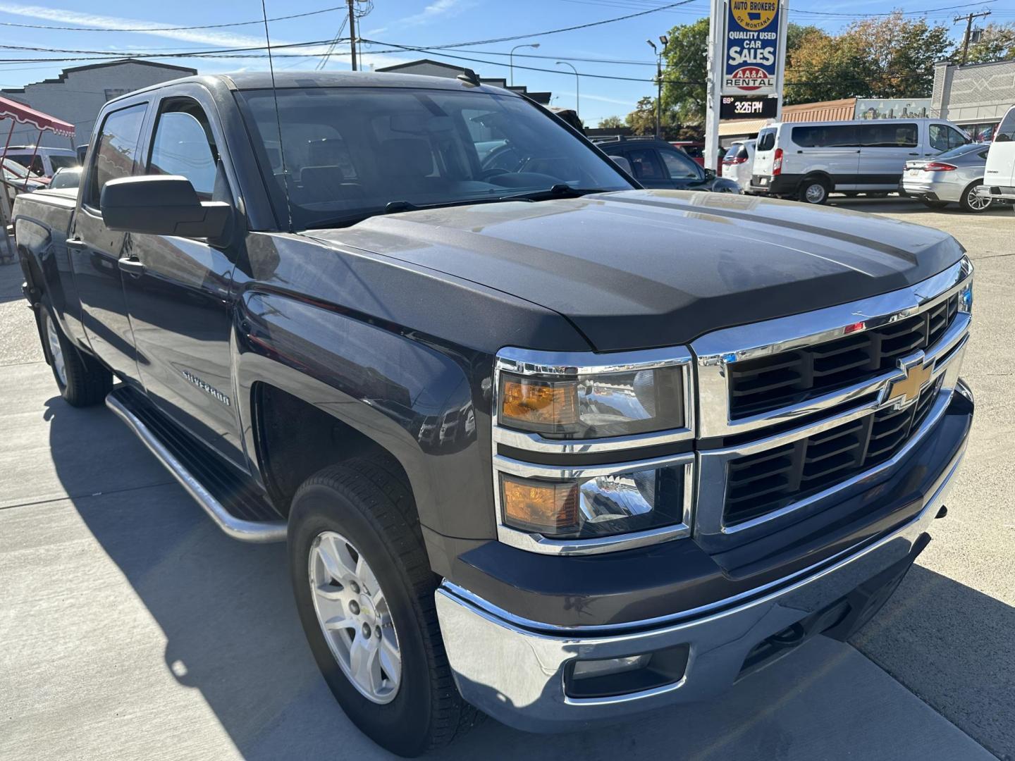 2014 Brown /Brown Chevrolet Silverado 1500 1LT Crew Cab 4WD (3GCUKREH0EG) with an 4.3L V6 OHV 12V engine, 6-Speed Automatic transmission, located at 3200 1st Avenue North, Billings, MT, 59101, (406) 245-9055, 45.779270, -108.510742 - Local 4X4 Fleet Vehicle with Good Miles, Regular Maintenance Intervals & Great Price! Power Windows, Power Door Locks, Remote Fob Entry, Bed Liner, Tonneau Cover, Tilt Steering Column, Automatic Transmission, Cruise Control, Running Boards and Much More. CarFax Dealer Auto Brokers of Montana/AA& - Photo#1