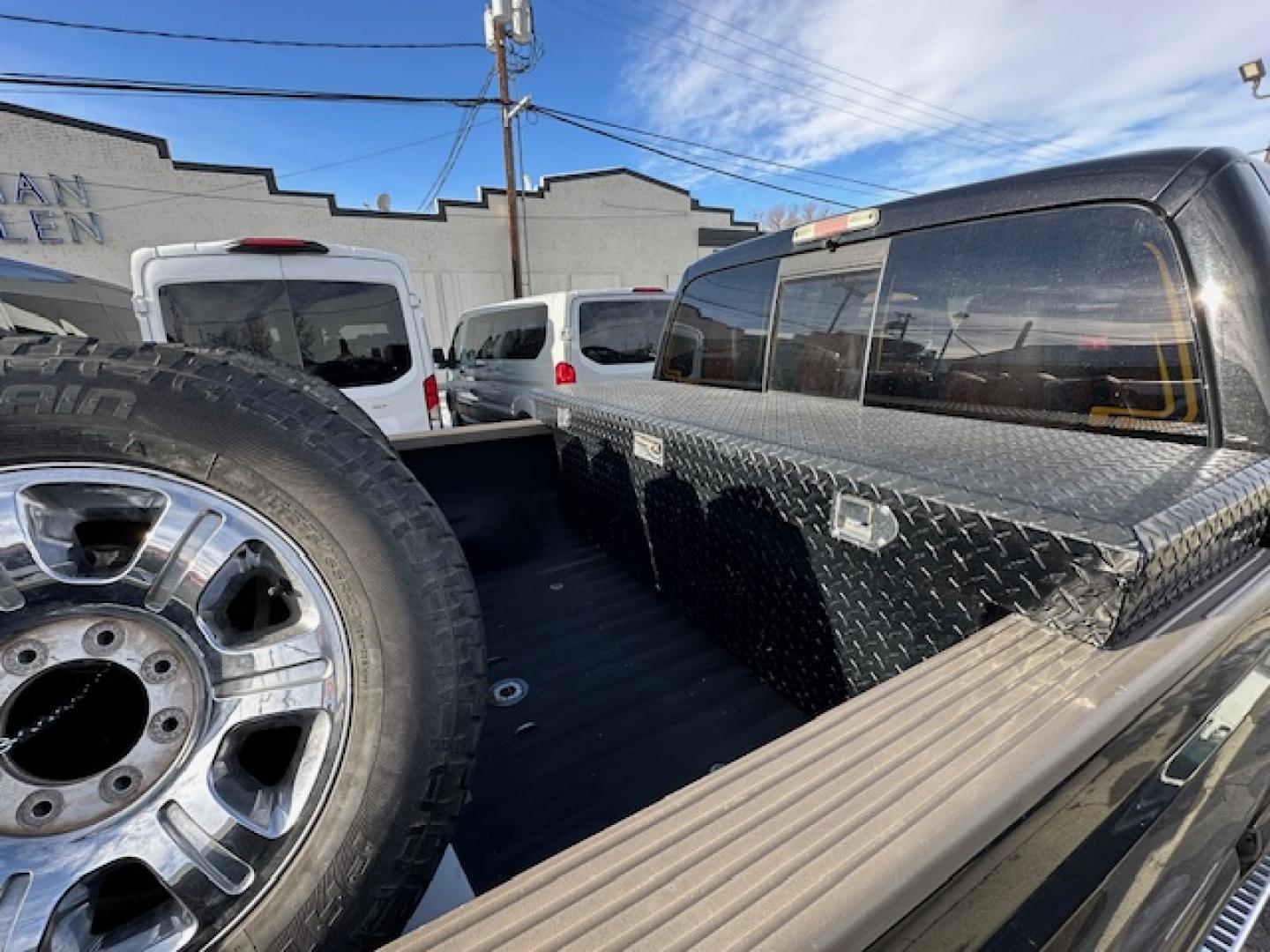 2014 Black /King Ranch Custom Interior Ford F-350 SD King Ranch Crew Cab 4WD (1FT8W3BT1EE) with an 6.7L V8 OHV 16V DIESEL engine, 6-Speed Automatic transmission, located at 3200 1st Avenue North, Billings, MT, 59101, (406) 245-9055, 45.779270, -108.510742 - Super Sharp Ford F350 Super Duty Crew Cab. Local Trade-In, Low Mileage, 6.7-16 Valve Diesel Power, Dual Power Seats, Power Windows, Power Door Locks, Automatic Transmission, Tow Package, Bed Liner, Running Boards, Recessible Ball Hitch, Lockable Tailgate, Blizzak Tires, Extra Set of Wheels & Tires f - Photo#10