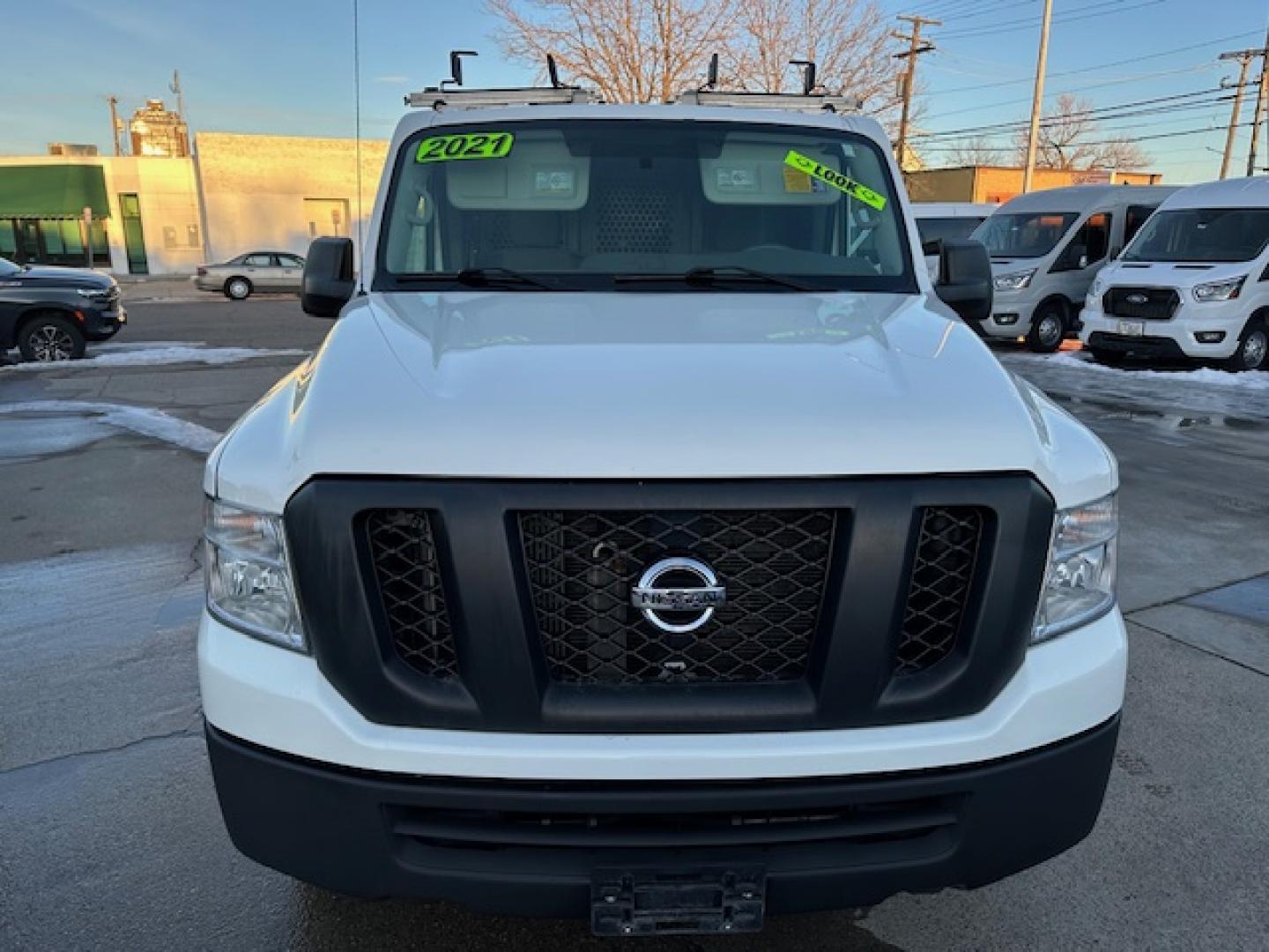 2021 White /Gray Nissan NV Cargo 2500 HD S V6 (1N6BF0KY2MN) with an 4.0L V6 engine, 5A transmission, located at 3200 1st Avenue North, Billings, MT, 59101, (406) 245-9055, 45.779270, -108.510742 - Very Hard to Find Nissan 3/4 Ton Cargo Van with Passenger Sliding Door, Power Windows, Power Door Locks, Remote Entry, Exterior Security Lock Hasps, Adrian Shelving and Commercial Drawers, Bulk Head, Adrian Roof Rack and Much More; Only 52,000 Miles. CarFax Dealer. Auto Brokers of Montana/AA&A Au - Photo#1