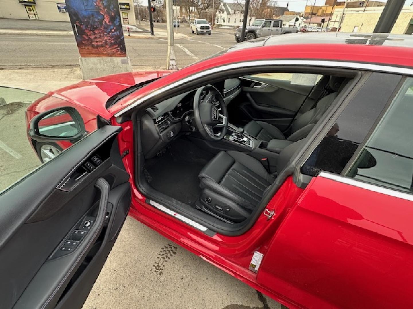 2024 Red /Black Leather Audi A5 Premium S line 45 TFSII quattro (WAUFACF54RA) with an 2.0L L4 DOHC 16V TURBO engine, 7A transmission, located at 3200 1st Avenue North, Billings, MT, 59101, (406) 245-9055, 45.779270, -108.510742 - Superb Transportation and Very Hard to Find! Audi 5 Hybrid, Premium Package, Panorama Roof, Quattro All Wheel Drive, Dual Power Seats, Lane Departure Warning, Large Backup Camera Screen, Power Windows, Power Door Locks, Premium Wheels, and Only 4,800 Miles! CarFax Dealer. Auto Brokers of Montana/ - Photo#9